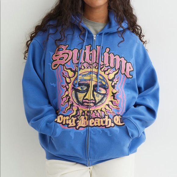Hu0026M | Tops | Hm Sunlime Zip Up Hoodie Sweatshirt | Poshmark